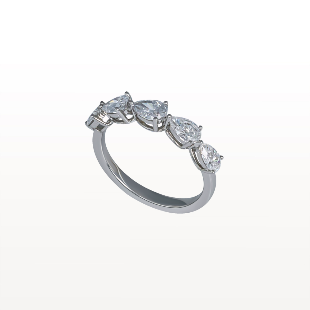 The Celeste Pear Ring